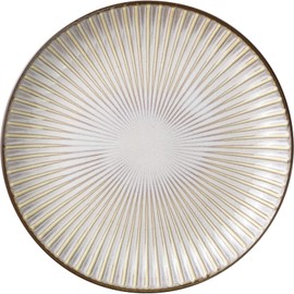 Minoru Touki Mino Ware Kiln Change SENDAN 210 Plate, White