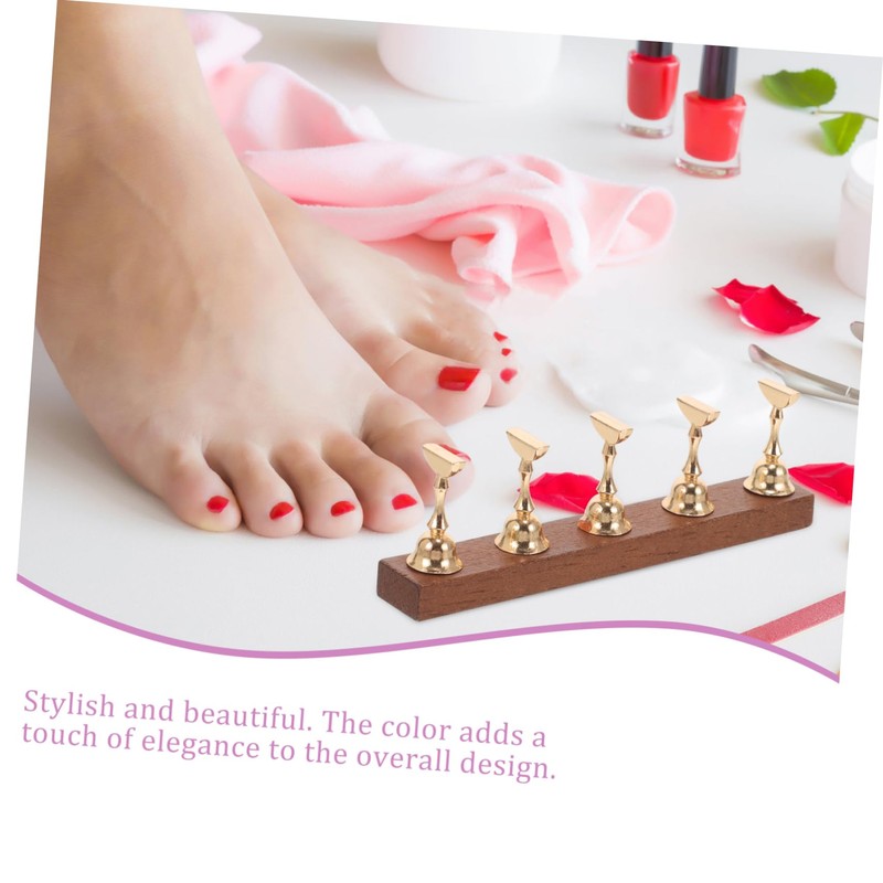 Healeved 1set Nail Holders with Base for Press Nails Practice