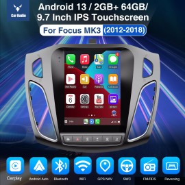 ESSGOO For Ford Focus 2012-2018 Android 13 9.7" Apple CarPlay Car Stereo WIFI GPS 2+64G