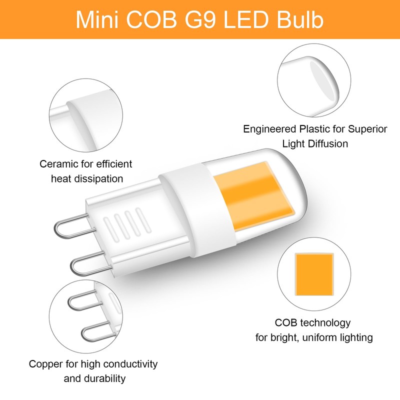 TZHILAN G9 LED Bulb 3000K Warm Light Bulbs 250 Lumens,