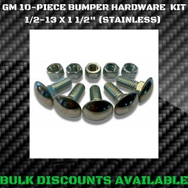 GM Replacement 1960-1994 C20 Pick Up Truck Front Rear Chrome BUMPER BOLTS NUTS 1/2 STAINLESS GM