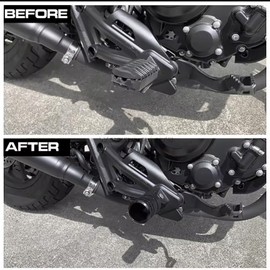 Motorcycle Aluminum Foot Pegs, For 250/500/1100, Black, Non Slip, For MC49, PC60, SC83 Front and Rear (Reville 250cc 500cc Front)