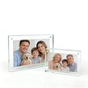 3x4 Acrylic Picture Frame - Magnetic Double-Sided Clear Frame, Freestanding