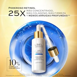 LBEL - Concentré Sérum de Retinol 27 ml, Sérum Antiarrugas Profundas, Mejora Firmeza del Rostro, 10 Complejo con Retinol, para Todo Tipo de Piel, Uso 