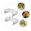 LALAFINA 2pcs Stainless Steel Grill Rack for Bbq Pepper Cooking