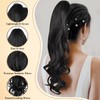 Black Ponytail Extension 24"Claw Clip Ponytail Extension Long Pony Tails