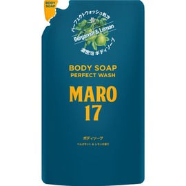 MARO17 Men's Perfect Body Soap, Dense Foam, Bergamot & Lemon Scent, Refill, 13.5 fl oz (400 ml)