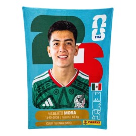 Frazada Cobija Gilberto Mora 2026 Futbol Suave 1.60x1.00