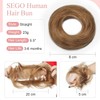 SEGO Human Hair Scrunchies for Women Messy Hair Buns Hairpiece