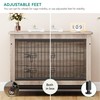 DWVO Dog Crate Furniture with Wheels, 27" Dog Kennel Indoor