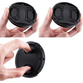 PROfezzion 67mm Front Lens Cap Cover 2 Pack with Deluxe Cap Keeper for Canon EOS R RP R6 R6II with RF 24-105mm f4-7.1 Kit Lens for Canon 90D 80D 70D 77D with EF-S 18-135mm Kit Lens