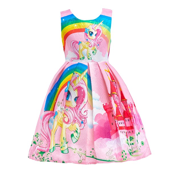 Dressy Daisy Girls Unicorn Pony Birthday Party Fancy Dress Up Clothes Costume Size 8 Pink 127