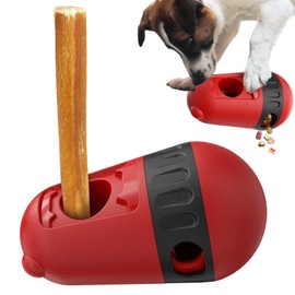 BSISUERM Adjustable Dog Treat Dispensing Puzzle Toy Bully Stick Holder Prevent Choking Safety Device Interactive Ball Food Distribution Enrichment Toys for Small Medium Large Dogs to Keep Them Busy