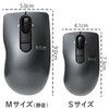 Elecom M-FBG3DBBK Wireless Mouse (Receiver Included) Small Small 3 Button