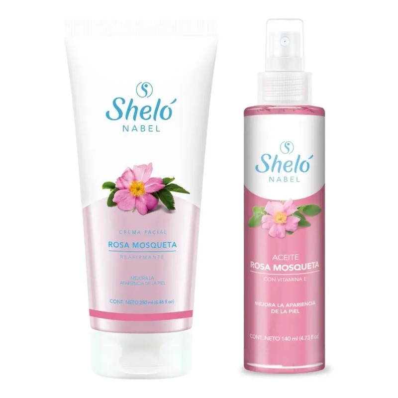 Set Crema + Aceite Rosa Mosqueta Sheló Reafirma Da Suavidad