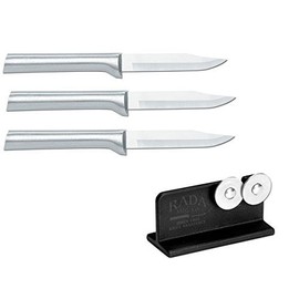 Rada Cutlery 3 Pack Paring Knife Plus R119 Knife Sharpener