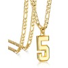 Bandmax Gold Plated Figaro Chain Necklace with Sport Number Pendant