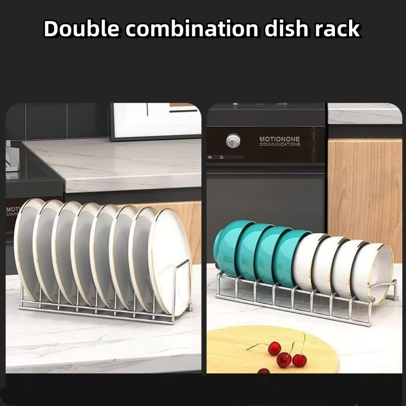 SHUTKMVCW Dish Rack Plates Holder 2 Pack set, Plate organizer