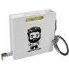 Azeeda 'Hipster Chibi Man' Keyring Tape Measure/Spirit Level Tool (KM00042458)