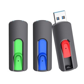 RAOYI 128GB USB 3.0 Ultra Fast Data Transfer Flash Drive 3 Pack Read Up to 120MB/s with Strap Hole