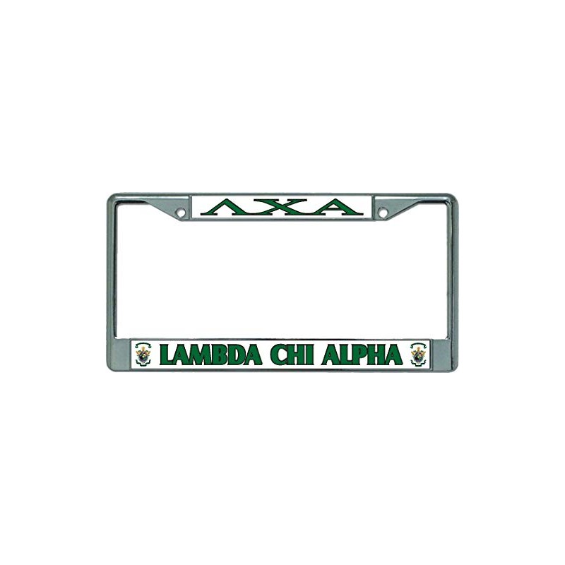 Lambda Chi Alpha Chrome License Plate Frame