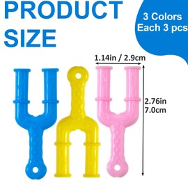 Alpinleux 9 Pcs Loom Bracelet Tool, Acrylic Model Y Slingshot Loom, Rubber Band Bracelet Loom, Colorful Loom Bracelet Tool, Auto Loom Bracelet Maker, Rubber Band Bracelet Kit for Bracelet Necklace Making (Blue+Yellow+Pink)