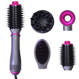 Hair Blow Dryer Brush 4-in-1, Blowout Brush, Multi Hair Styler Negative Ion Detachable Hair Dryer with Diffuser, Hot Air Brush, with Comb Brush for Women, Salon, Household