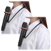 SALUDABLE Microphone Stand, Microphone Holder, Neck Strap, Magic for Workshops,