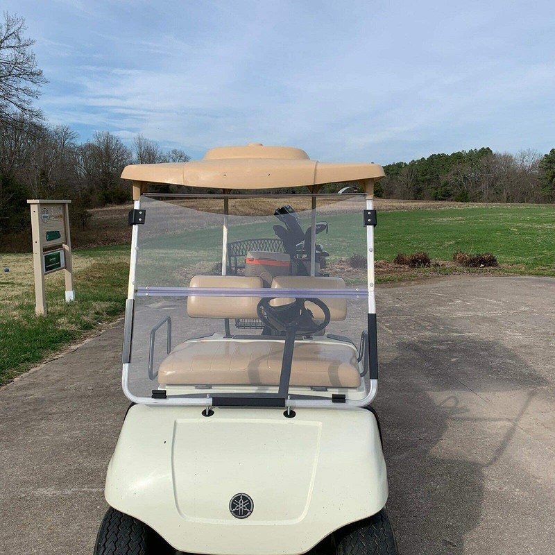 ECOTRIC Folding Down Clear Windshield for 2003-2006 Yamaha G22 Models