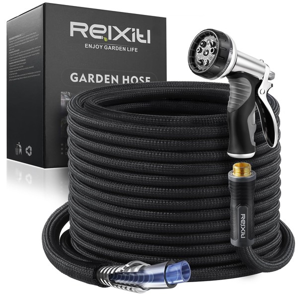 Relxitl Garden Hose 100ft, Flexible Water Hose, Ultra Lightweight Non-Expanding