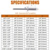 ISPINNER 100pcs 1/8" x 1/4" Aluminum Blind Rivets, 3.2 x