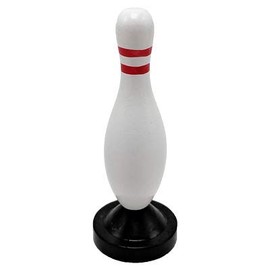 Armored Angel Bowling Pin Cremation Keepsake Urn, 4" Inch Tall, White Wooden Bowling Pin, Polished Finish