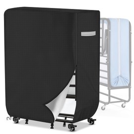 COSHNIBI Rollaway Bed Storage Cover,Heavy Duty Waterproof Rollaway Bed Cover with Zipper for Twin Size 38-Inch Folding Bed,39" L x 15" W x 45" H,Black