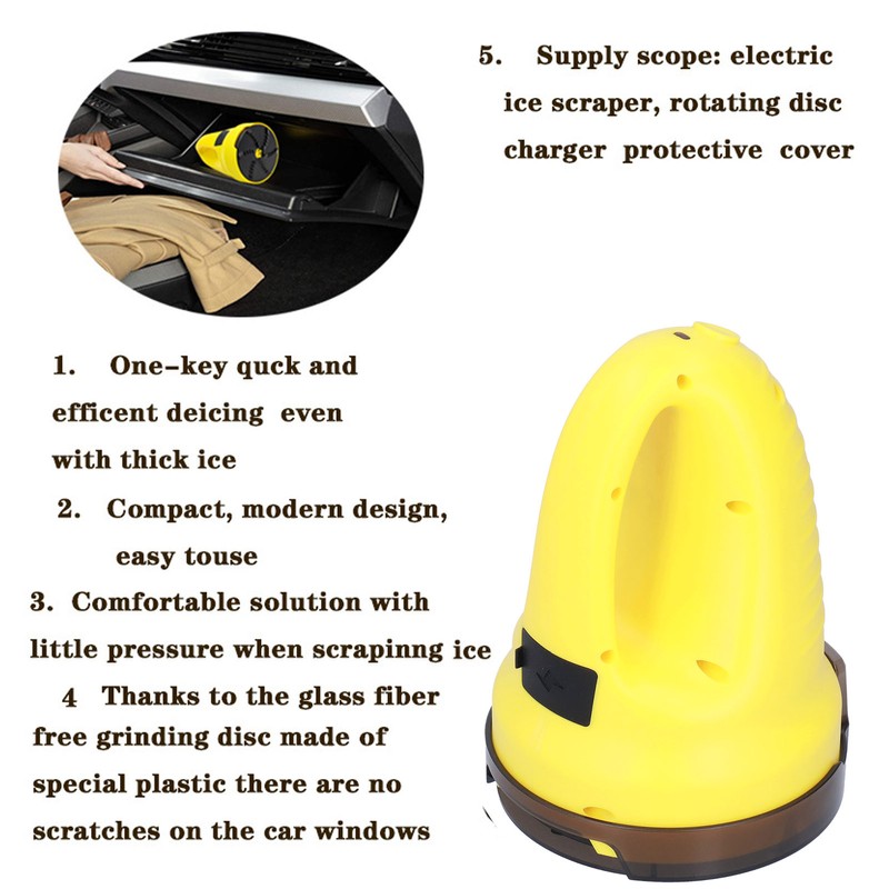 USB Charging Electric Snow Scraper Multifunction Ice Scraper Car Windshield