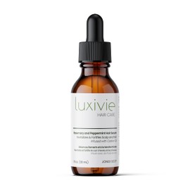 Luxivie Rosemary Peppermint Fortifying Hair & Scalp Serum Infused with Castor Oil - Made in Canada, Nourishing, Thickening, For All Hair Types