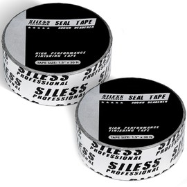 Siless Professional Finishing Sealing Tape for car Sound deadening Installation 1-1/2in x 30ft, Silver, 2 Pack