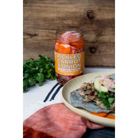 The People's Provisions - Pickled Carrot & Onion 16oz - Taqueria Style Pickled Sliced Carrots and Onions (3-pack)