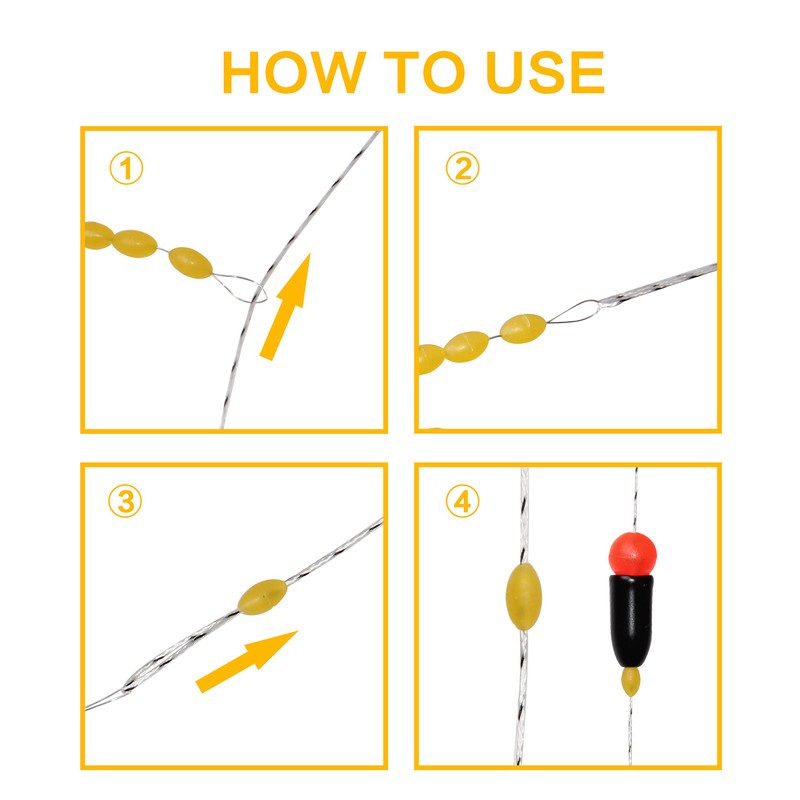 450pcs Rubber Fishing Bobber Stopper 15 Set 30-in-1 Float Stops
