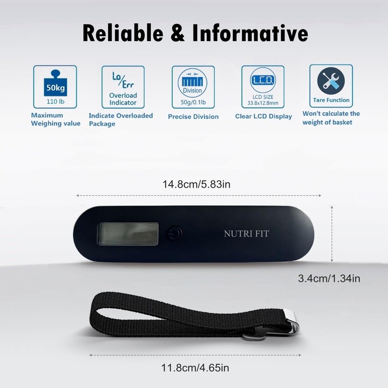 Digital Luggage Scales ABS Plastic Travel Scales Suitcase Weighing Large