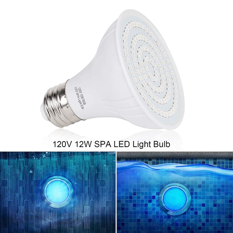 XIUBE 120V LED RGB SPA Light 12W Color Bulb for