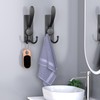 VAEHOLD 2 Pack Adhesive Towel Hooks Robe Towel Wall Hooks