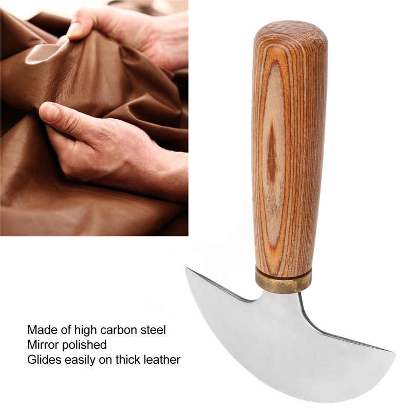 Round Leather Knife DIY High Carbon Steel Leather Cutting Tools