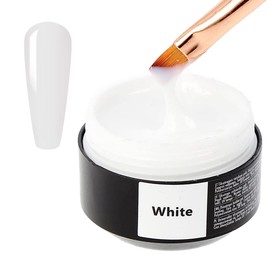 Sincero Salon White Builder Gel for Nails - Hard Gel Builder for Extension - Nail Strengthener for Weak Nails - LED UV Nail Builder - Nail Repair - Use with Nail Forms - Nail Hardener Gel 15 ml