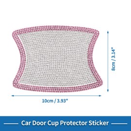 A ABSOPRO Car Door Handle Protector Anti-Scratch 8x10cm Auto Door Handle Protective Film White,Pink 4 Pcs