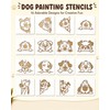 16Pcs Dog Head Stencils for Painting, Reusable PET Plastic Templates