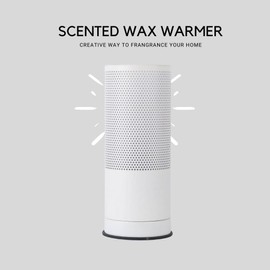 Electric Scented Wax melt Warmer/with Timer/Size 10 * 26cm /Audio Pattern Design/for Home or Office/Bedroom/for Gift/Includes 3 Sample Size Scented Wax Melts (White)