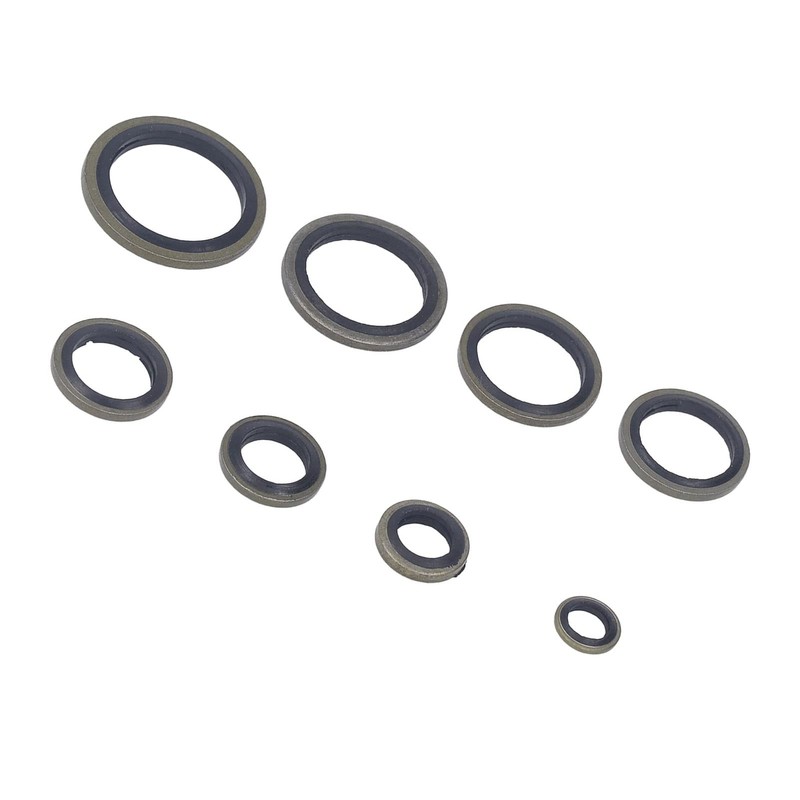 Pissente 110 Pcs Bonded Seal Dowty Washer Rubber O Ring