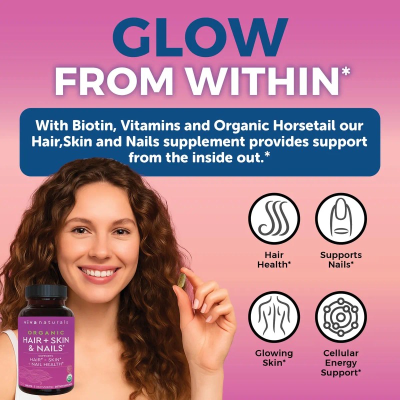 Viva Naturals Biotina 5000mcg Vitaminas Orgnicas Para Pelo