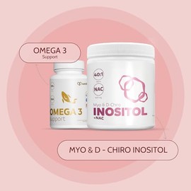 nutriADN - Kit SOP Balance - Myo  D-Chiro Inositol  NAC y Omega 3 Support - Suplemento Integral para Mujeres - Apoyo al Bienestar Femenino - 60 Dosis 