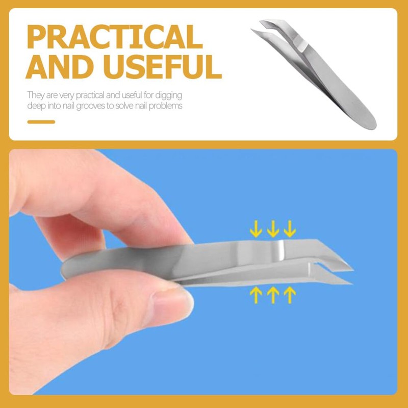 CALLARON Nail Art Pliers Fingernail Scissors Nail Cutter Mini Tweezers